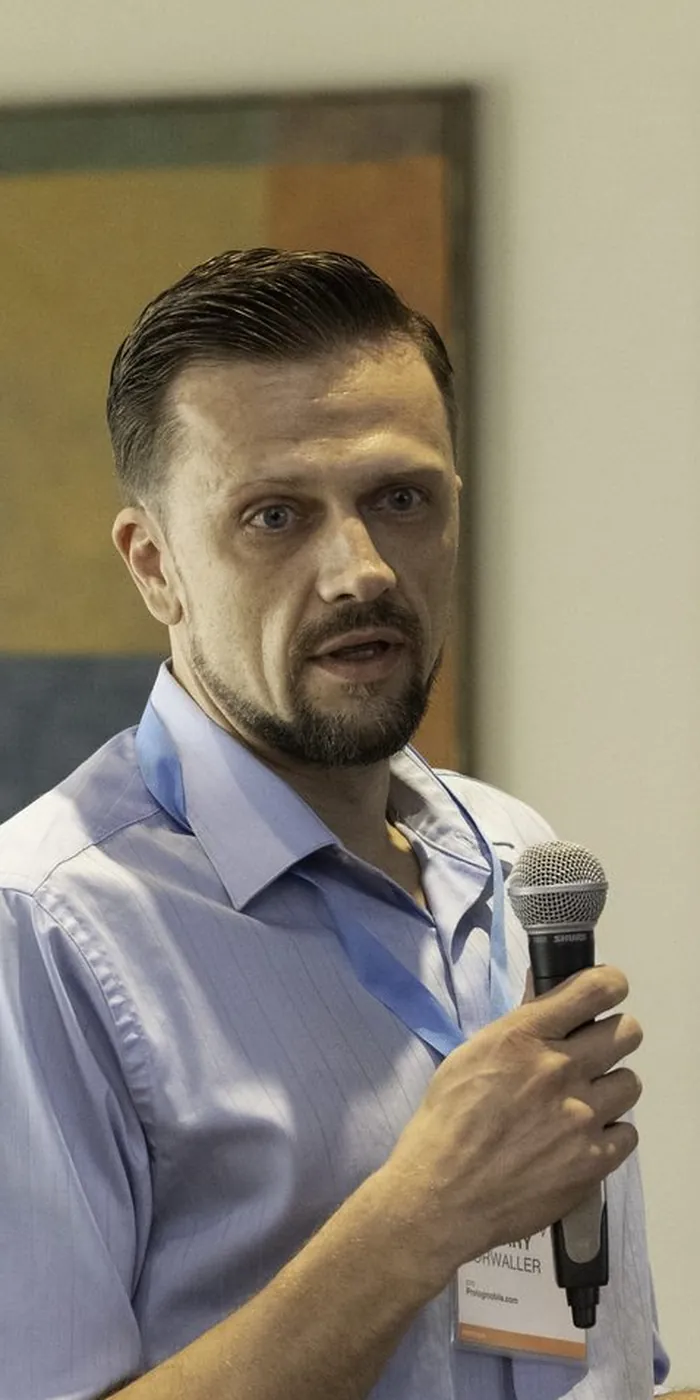 Founder on the mic